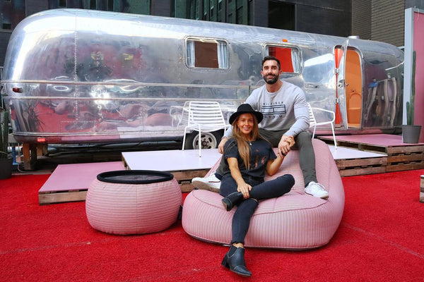 Satellite Twin Sofa Bean Bag in Raspberry Polo (Easy-Clean, Pet-Friendly, In/Outdoor)