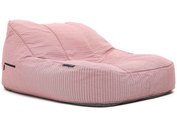 Satellite Twin Sofa Bean Bag in Raspberry Polo (Easy-Clean, Pet-Friendly, In/Outdoor)