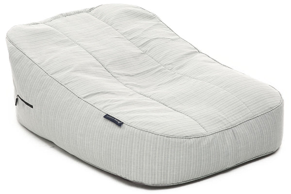 Satellite Twin Sofa Bean Bag in Silverline (Easy-Clean, Pet-Friendly, In/Outdoor)