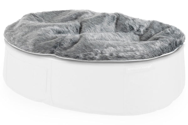 Spare Luxury Faux Fur Top in Wolf Grey - Medium (Indoor)