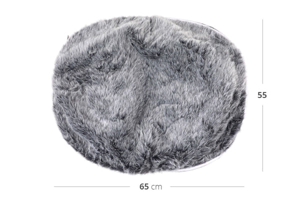 Spare Luxury Faux Fur Top in Wolf Grey - Small (Indoor)