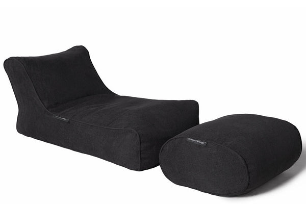 Ottoman Bean Bag in Black Sapphire (Indoor)