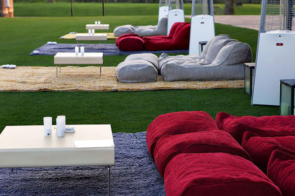 Ottoman Bean Bag in Wildberry Deluxe (Indoor)