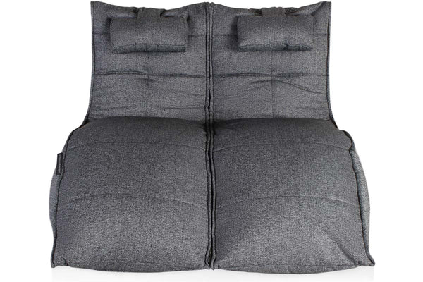 Twin Avatar Lounger Bean Bag in Titanium Weave (Easy-Clean, Pet-Friendly, In/Outdoor)