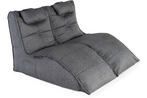 Twin Avatar Lounger Bean Bag in Titanium Weave (In/Outdoor)