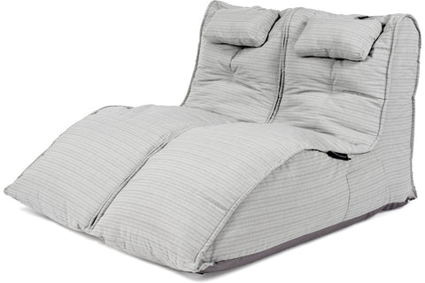 Twin Avatar Lounger Bean Bag in Silverline (In/Outdoor)