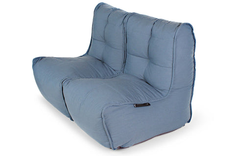 Twin Couch Bean Bag in Atlantic Denim (In/Outdoor)