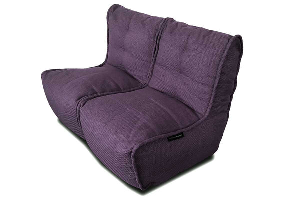 Twin Couch Bean Bags in Aubergine Dream