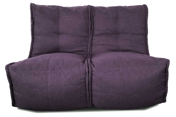 Twin Couch Bean Bags in Aubergine Dream