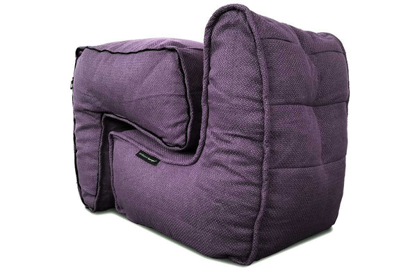 Twin Couch Bean Bags in Aubergine Dream