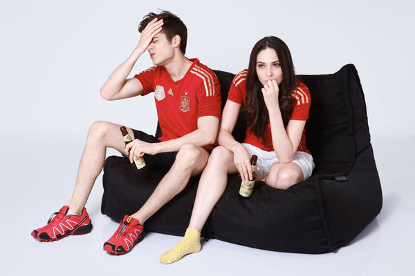 Twin Couch Bean Bag in Black Sapphire (Indoor)