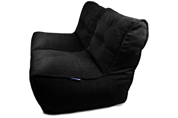 Twin Couch Bean Bag in Black Sapphire (Indoor)