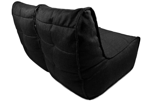 Twin Couch Bean Bag in Black Sapphire (Indoor)