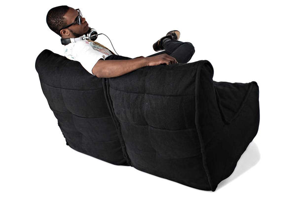 Twin Couch Bean Bag in Black Sapphire (Indoor)