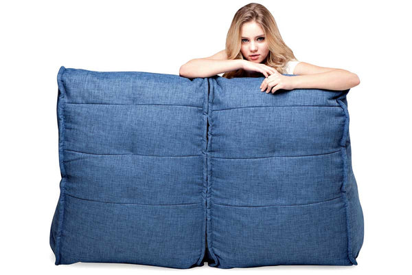 Twin Couch Bean Bag in Blue Jazz (Indoor)
