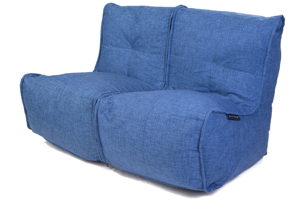 Twin Couch Bean Bag in Blue Jazz (Indoor)