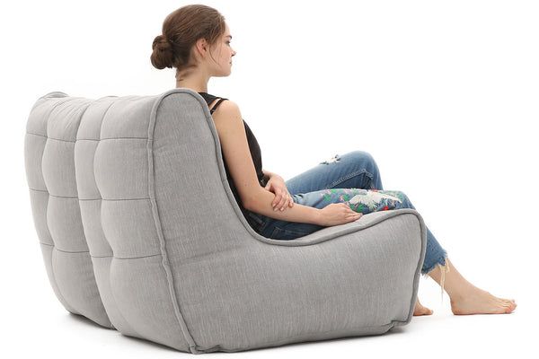 Twin Couch Bean Bag in Keystone Grey (Indoor)