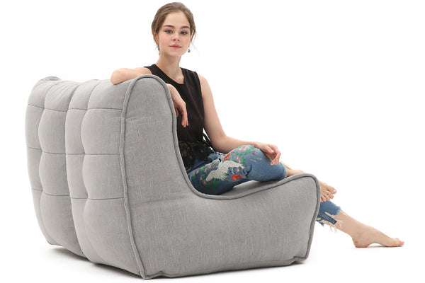 Twin Couch Bean Bag in Keystone Grey (Indoor)