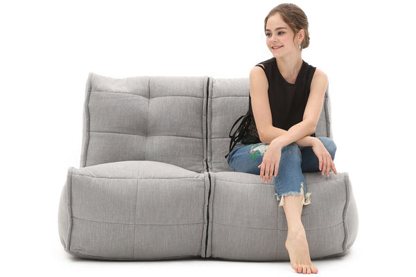 Twin Couch Bean Bag in Keystone Grey (Indoor)