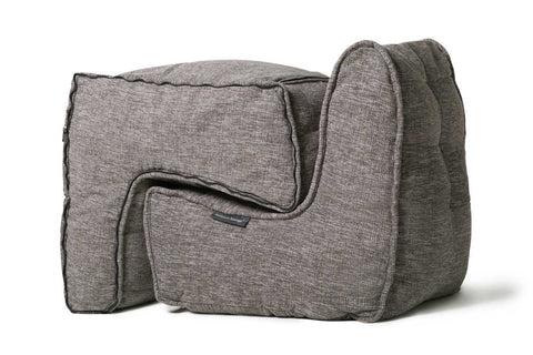 Twin Couch Bean Bag in Luscious Grey (Indoor)