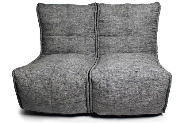 Twin Couch Bean Bag in Luscious Grey (Indoor)