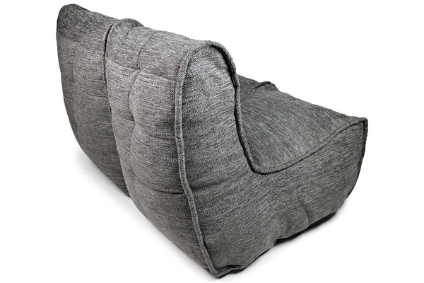 Twin Couch Bean Bag in Luscious Grey (Indoor)