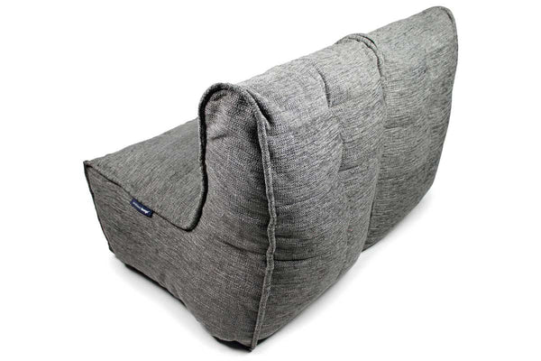 Twin Couch Bean Bag in Luscious Grey (Indoor)