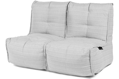Twin Couch Bean Bag in Silverline (In/Outdoor)