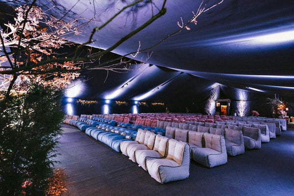 Twin Couch Bean Bag in Silverline (Easy-Clean, Pet-Friendly, In/Outdoor)