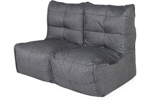 Twin Couch Bean Bag in Titanium Weave (In/Outdoor)
