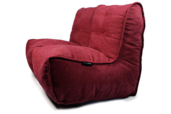 Twin Couch Bean Bags in Wildberry Deluxe