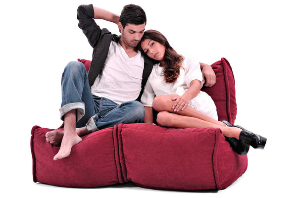 Twin Couch Bean Bags in Wildberry Deluxe