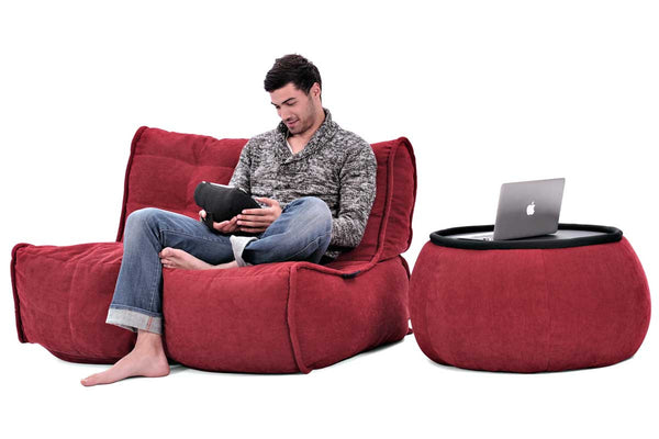 Versa Table Bean Bag in Wildberry Deluxe (Indoor)