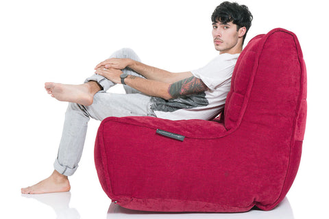 Twin Couch Bean Bags in Wildberry Deluxe