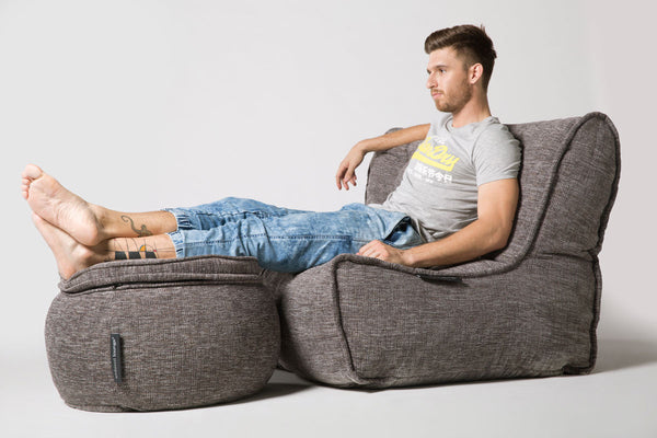 Wing Ottoman Bean Bag in Luscious Grey (Indoor)