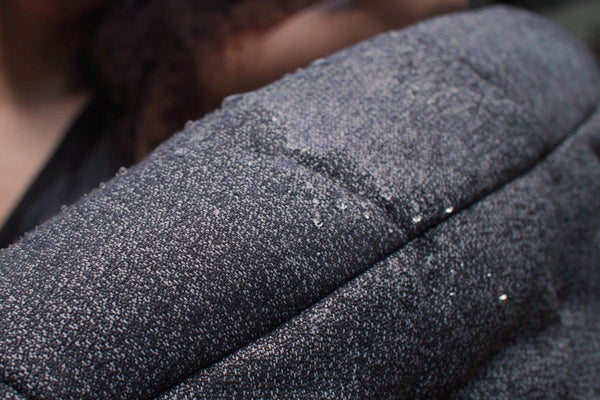 Ottoman (Deluxe) Bean Bag in Titanium Weave (Easy-Clean, Pet-Friendly, In/Outdoor)