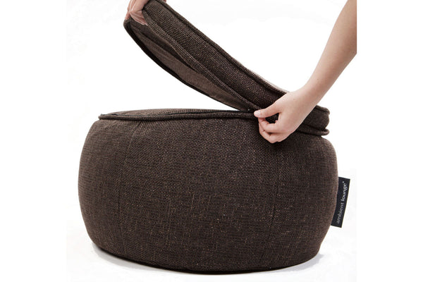 Wing Ottoman Bean Bag in Hot Chocolate (Indoor)