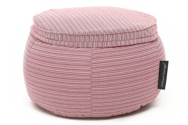 Wing Ottoman Bean Bag in Raspberry Polo (In/Outdoor)