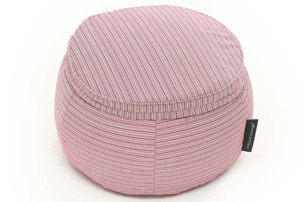 Wing Ottoman Bean Bag in Raspberry Polo (Easy-Clean, Pet-Friendly, In/Outdoor)