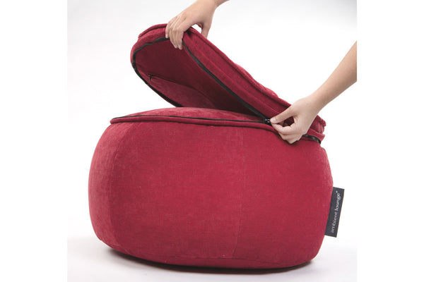 Wing Ottoman Bean Bag in Wildberry Deluxe (Indoor)